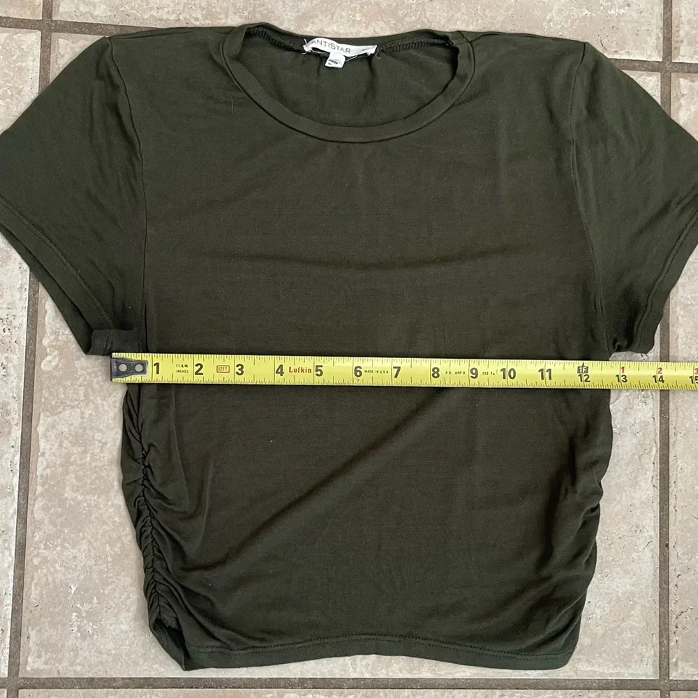 Antistar Pair of Cropped, Lightweight Tees (1 Forest Green, 1 Taupe), Size M - Picture 7 of 13